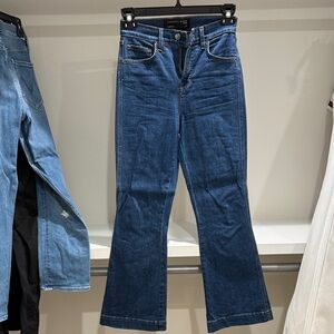 Veronica Beard Carly Kick Flare Jean in classic blue wash